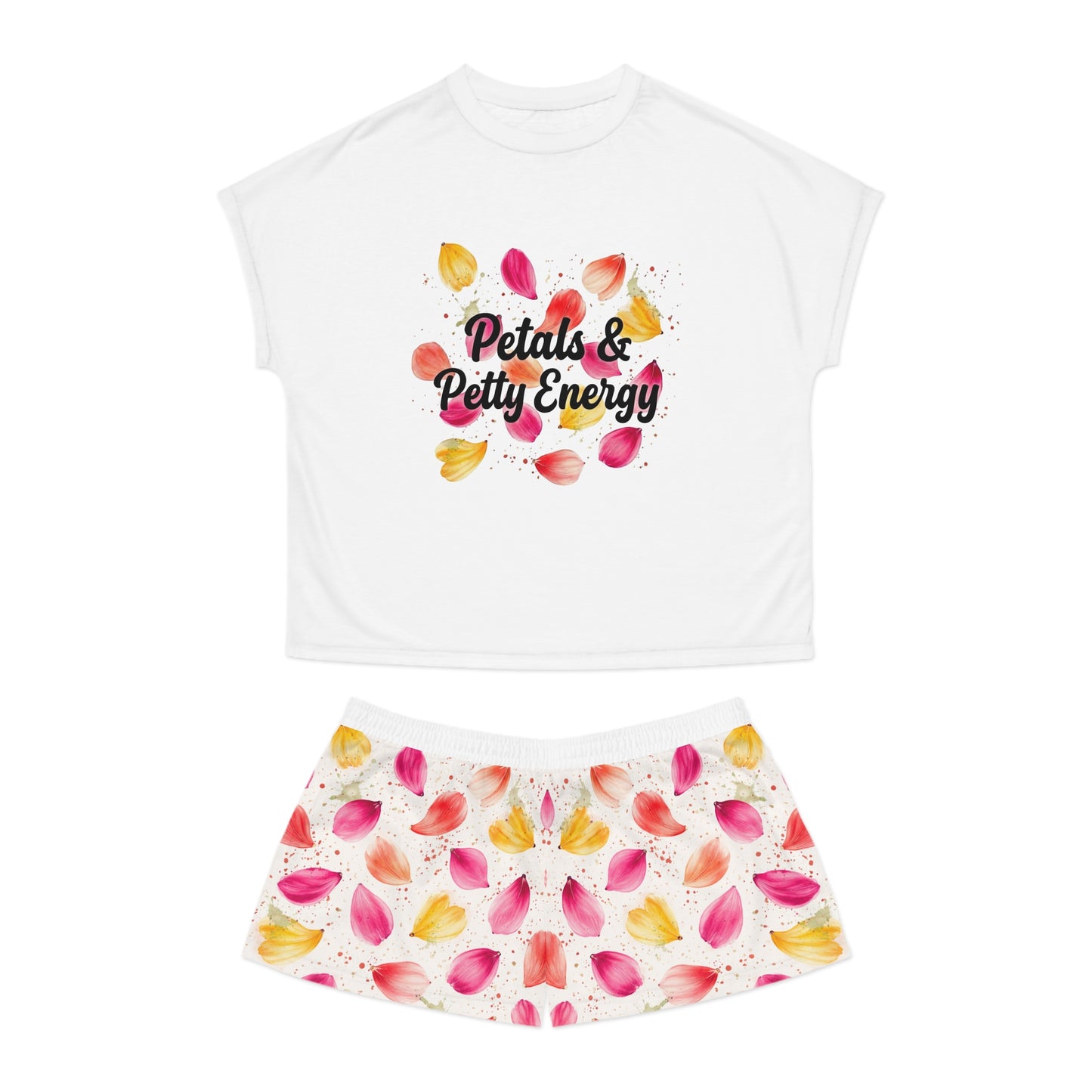 "Petals & Petty Energy" Women's Short Pajama Set
