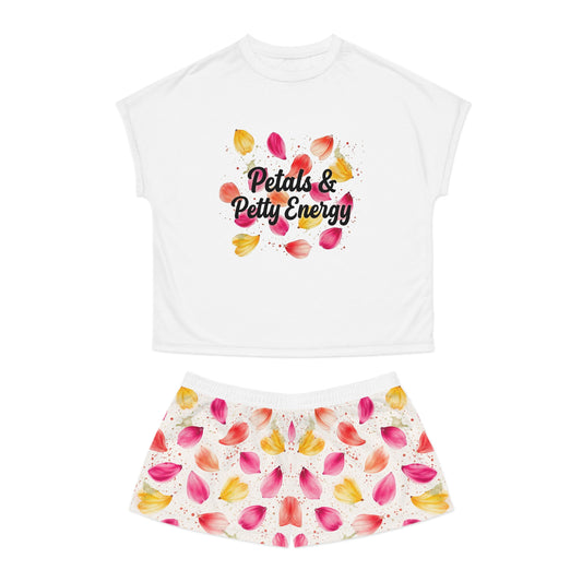 "Petals & Petty Energy" Women's Short Pajama Set