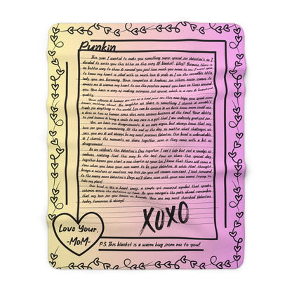 Custom Valentines Sherpa Fleece Blanket