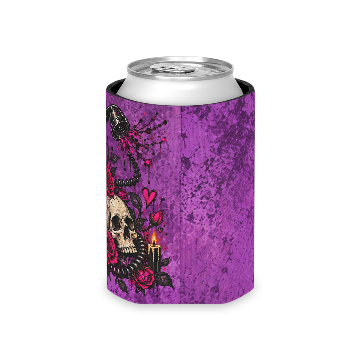 Karma’s Calling Foam Grip Koozie | Gothic Skull Can Cooler by Subbin4Sanity