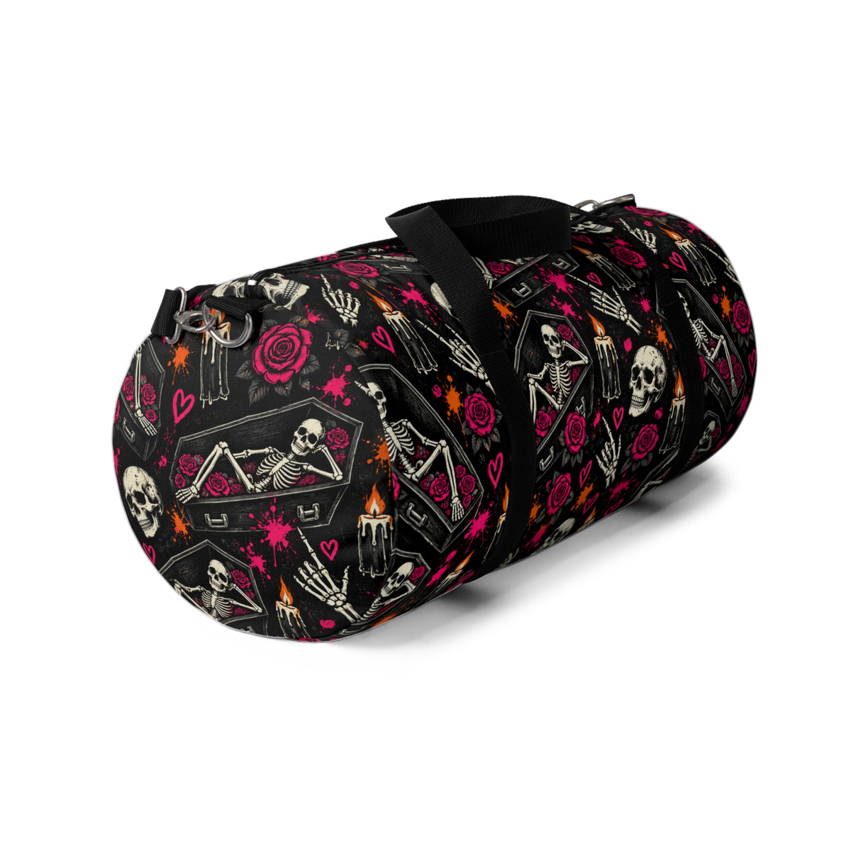 Dead & Unbothered Duffel Bag | Skull & Rose Halloween Travel Bag by Subbin4Sanity