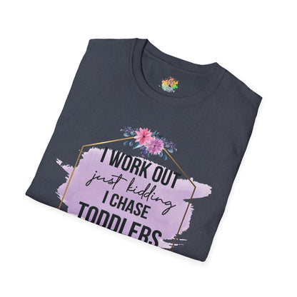 I Chase Toddlers Graphic T-Shirt | Funny Parenting Life Statement Tee by Subbin4Sanity