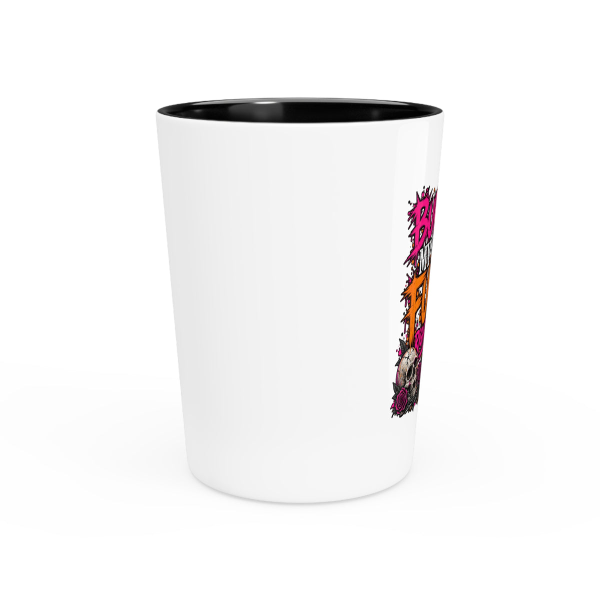 I Buried My Last Fuck Right Here Shot Glass | Sarcastic Gothic Drinking Glass by Subbin4Sanity
