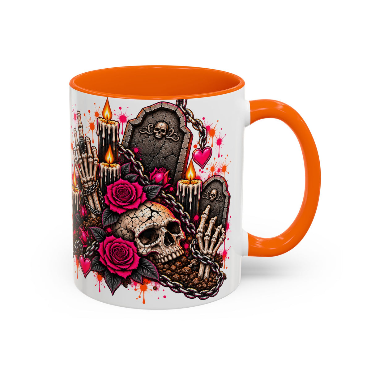 Dirt & Defiance Coffee Mug | Gothic Skull & Coffin Ceramic Mug by Subbin4Sanity