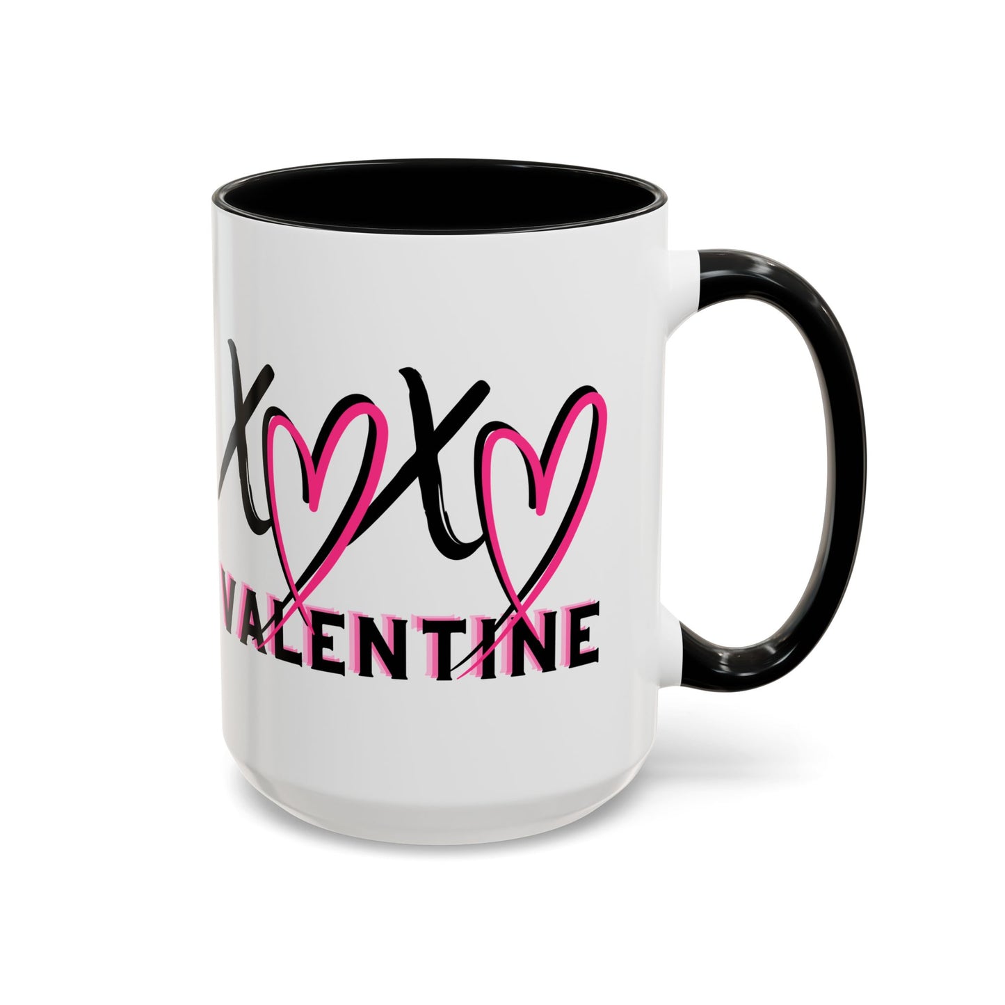 XOXO Valentine Accent Coffee Mug — 11oz & 15oz