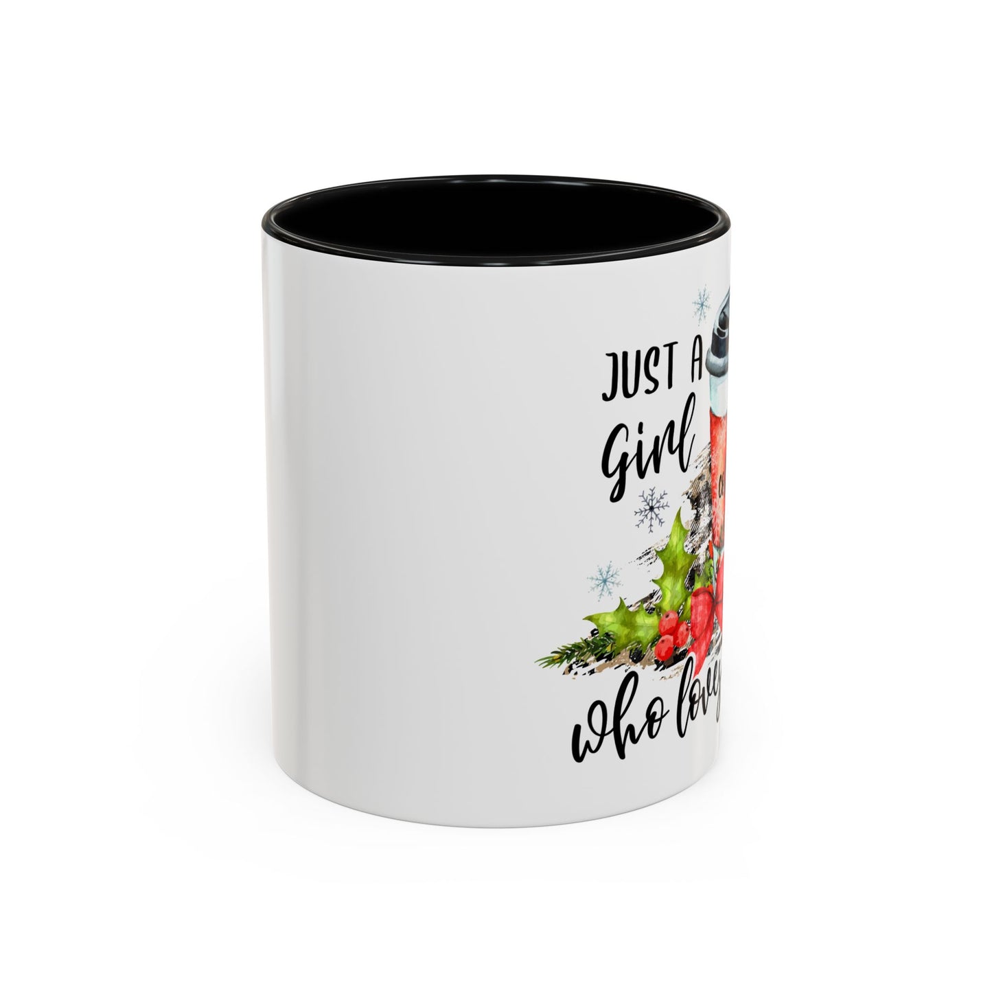 Christmas Coffee Mug, 11oz, "Just a girl who loves winter!"