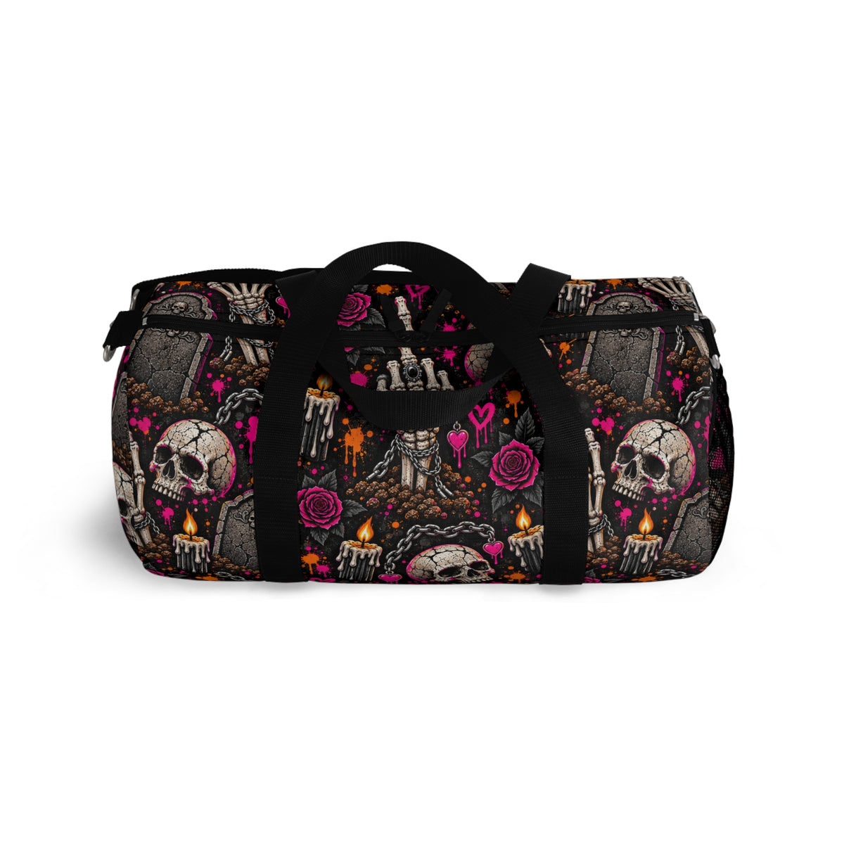Dirt & Defiance Duffel Bag | Skull & Rose Halloween Travel Bag by Subbin4Sanity