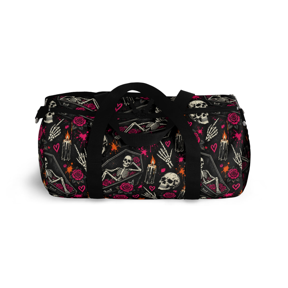Dead & Unbothered Duffel Bag | Skull & Rose Halloween Travel Bag by Subbin4Sanity