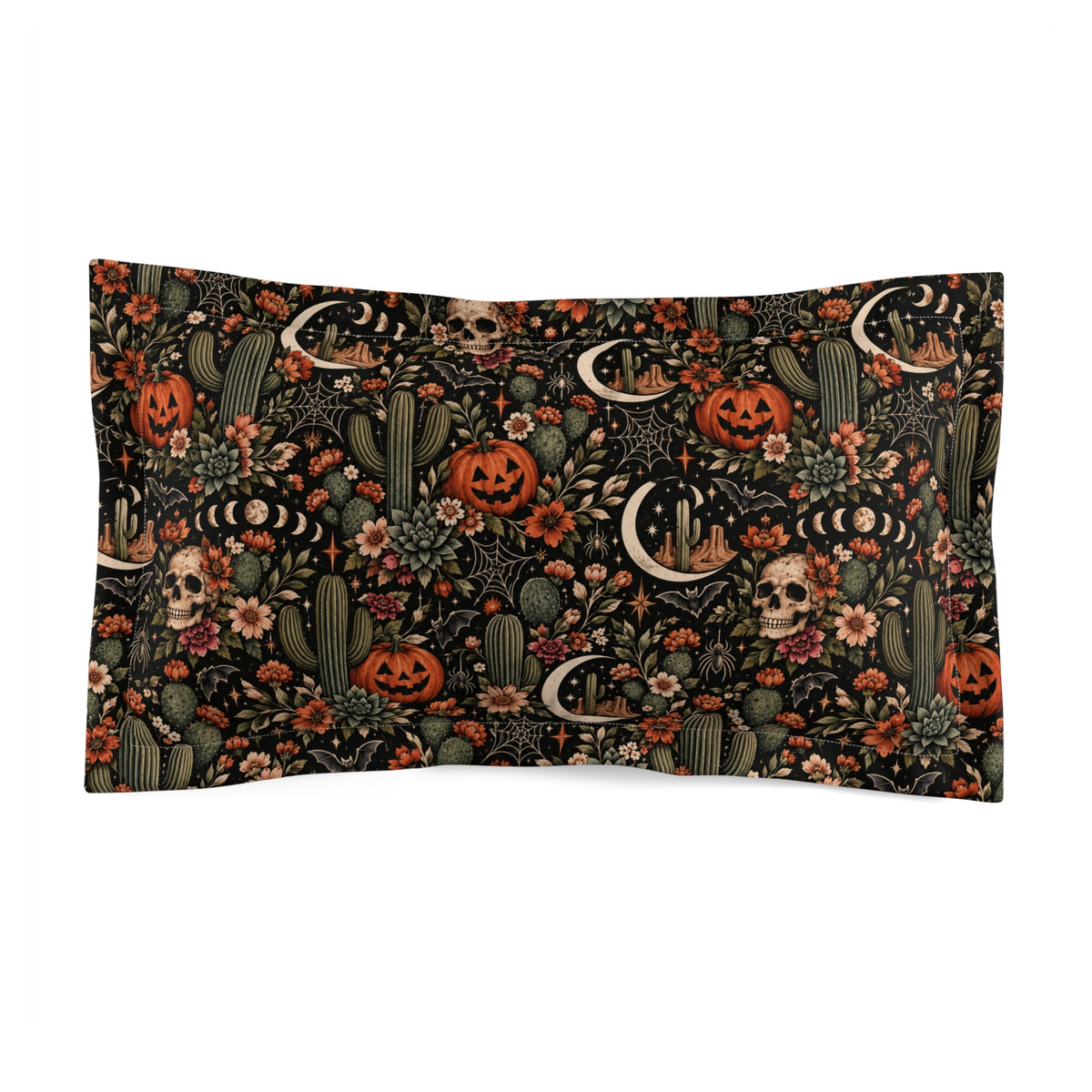 Desert Eclipse Pillow Sham | Boho Halloween Celestial Bedding by Subbin4Sanity