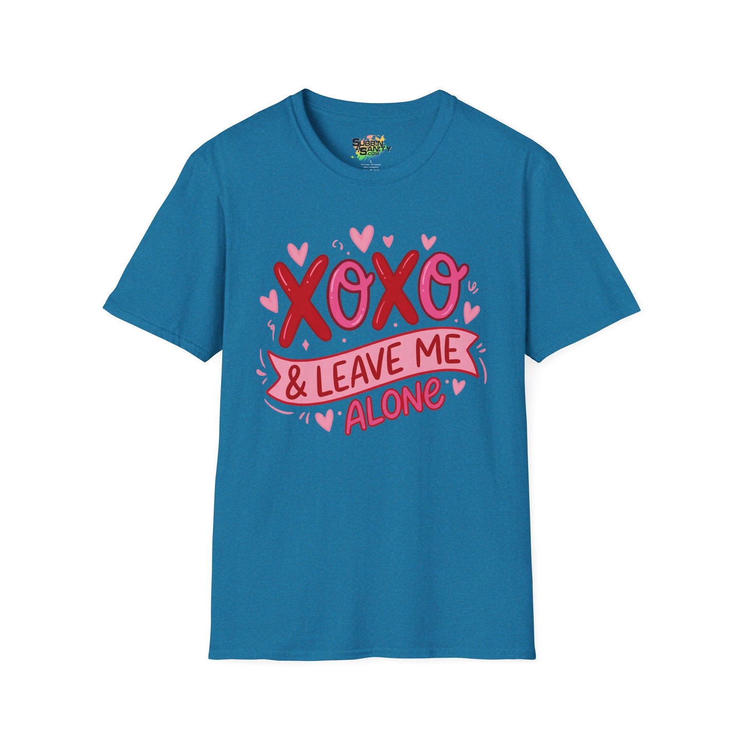 "XOXO & Leave Me Alone" Valentine T-Shirt – Cute Graphic Tee | Unisex Softstyle Valentine’s Day Shirt