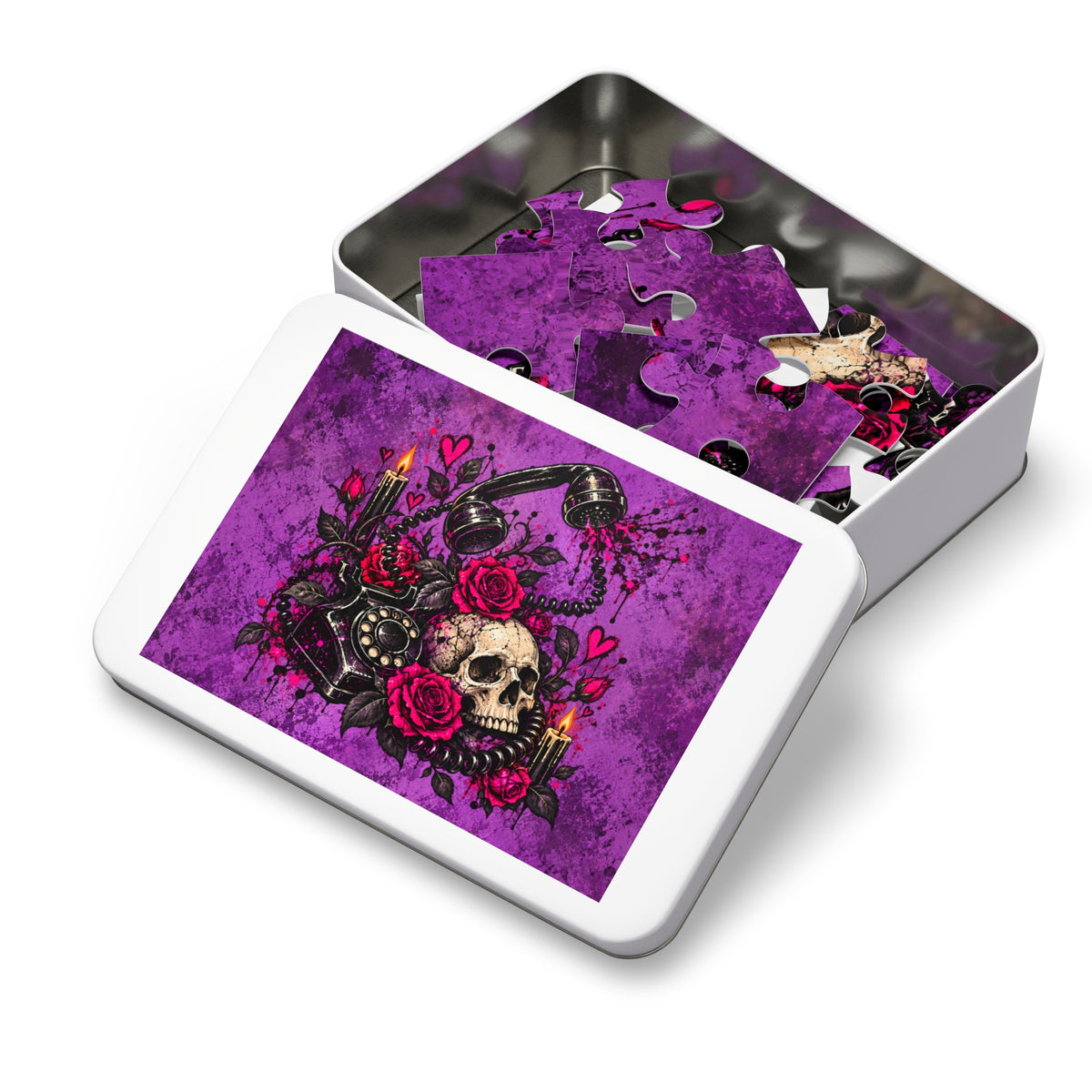 Karma’s Calling Halloween Jigsaw Puzzle | Gothic Skull Statement Puzzle by Subbin4Sanity