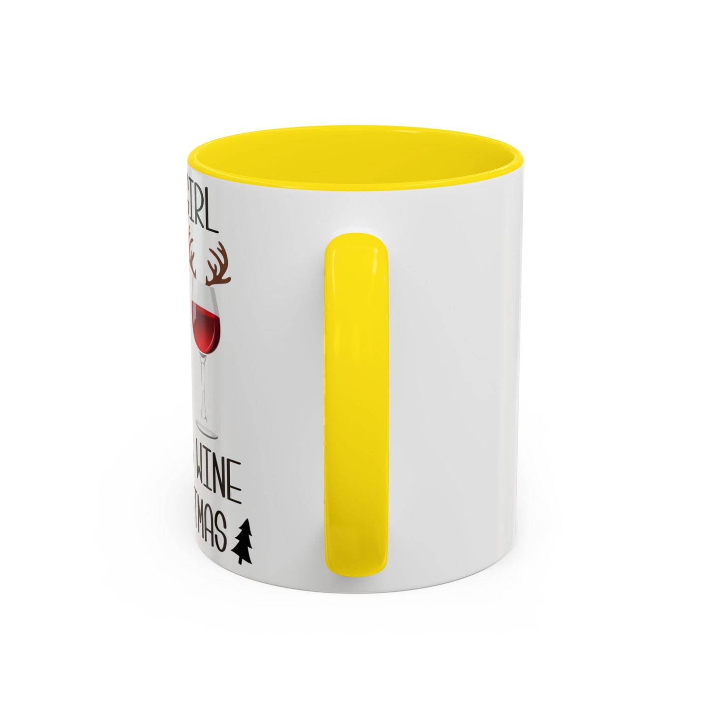 Christmas Coffee Mug, 11oz, "Just A Girl Who Loves Wine At Christmas"