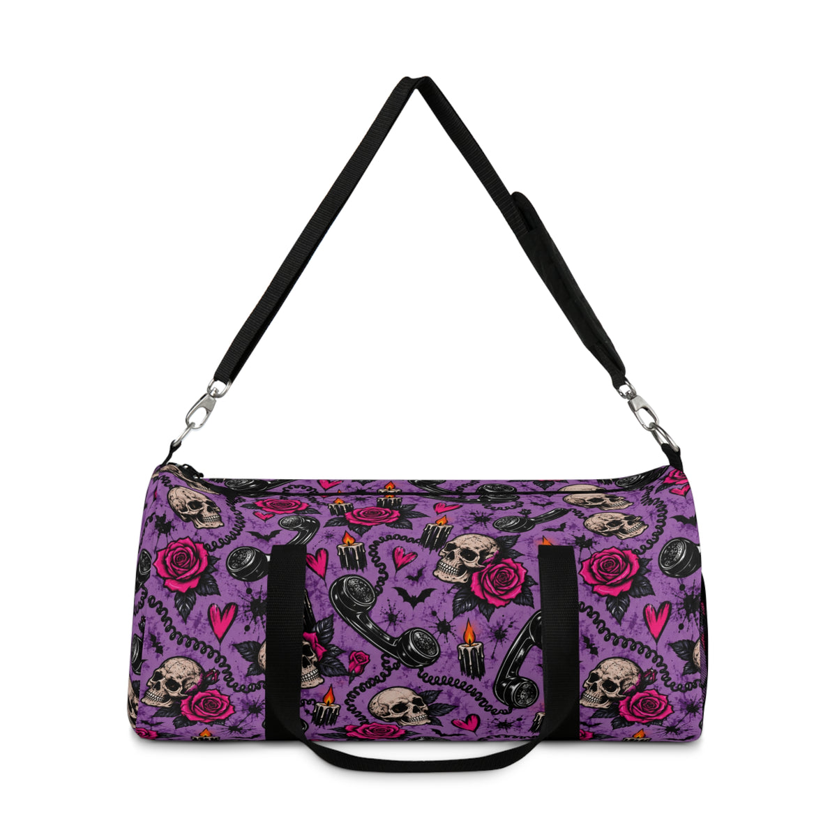 Karma’s Calling Duffel Bag | Skull & Rose Halloween Travel Bag by Subbin4Sanity