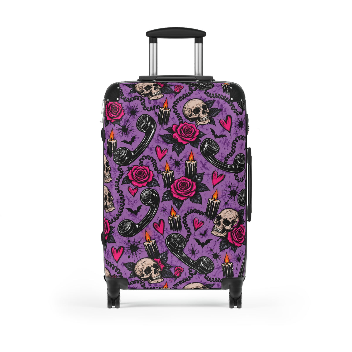 Karma’s Calling Suitcase | Skull & Rose Halloween Luggage by Subbin4Sanity