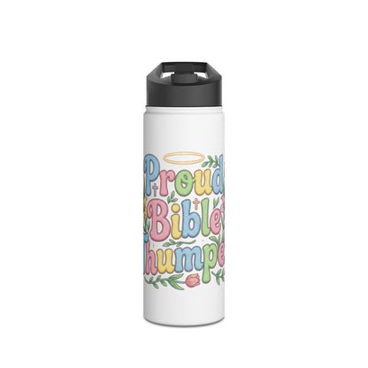 Proud Bible Thumper Rose Easter Faith Stainless Steel Water Bottle