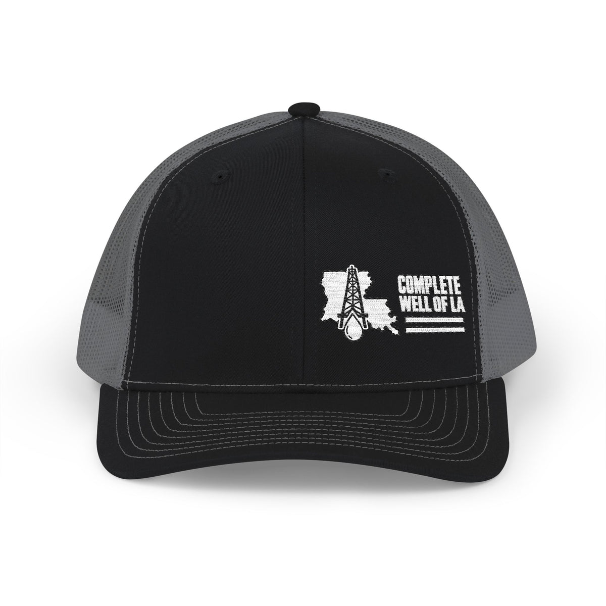 Complete Well of LA Custom Snapback Trucker Hat | White/Black Side Logo Embroidery by Subbin4Sanity