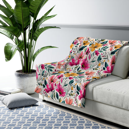 Modern Botanical Wildflower Pattern – Splatter Bloom Collection – Original Seamless Design By Subbin4Sanity