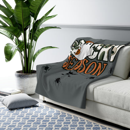 Sherpa Fleece Blanket, Halloween Boho Decor, Spooky Season Throw, Cozy Fall Home Gift, Autumn Witchy Living Room Decor, Halloween Party