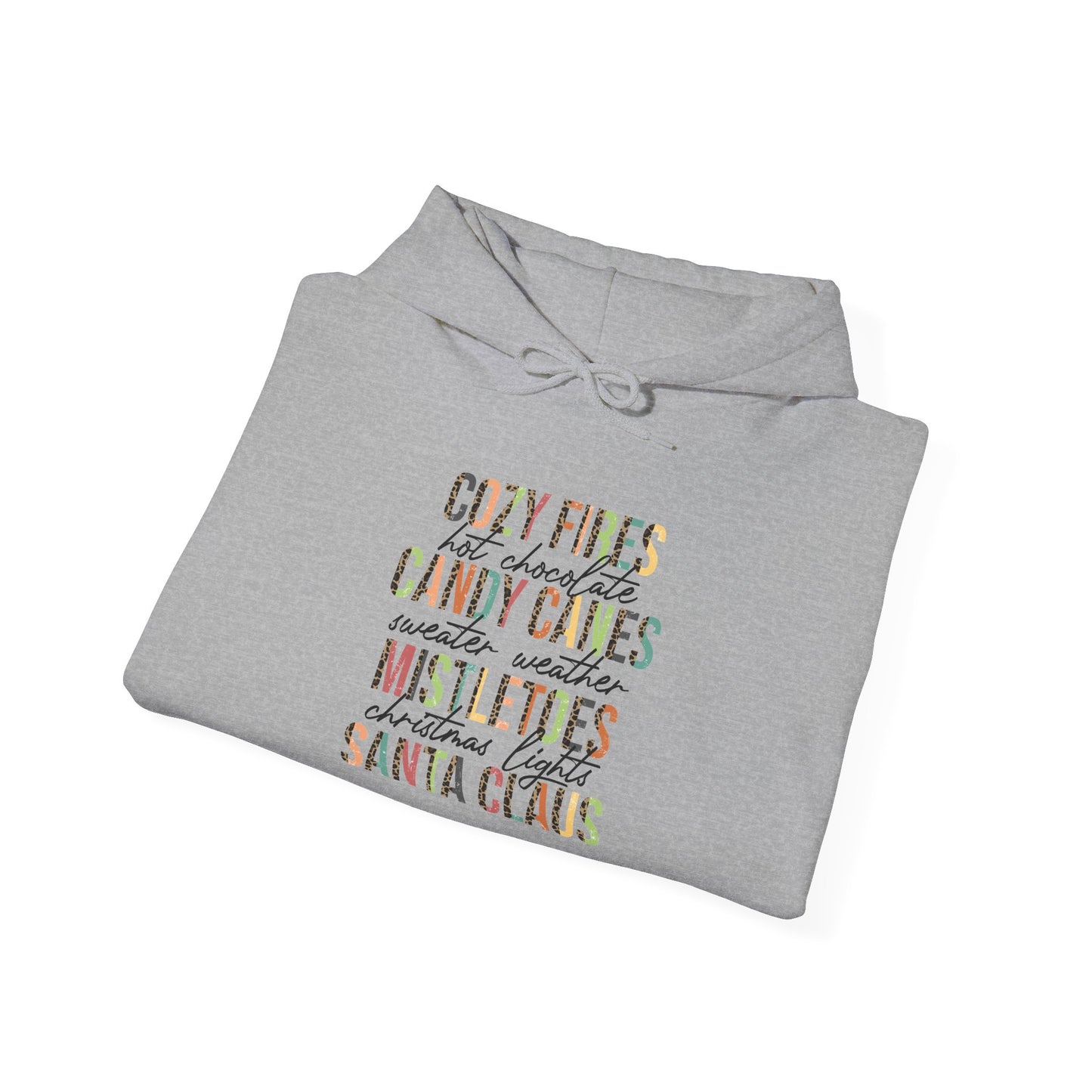 Cozy Fires & Candy Canes Hoodie | Festive Christmas Pullover by Subbin4Sanity