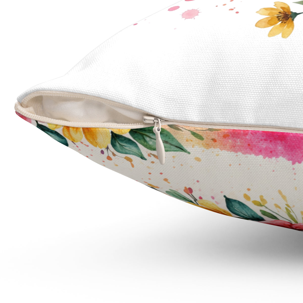 Catch Me In My Bloom Era Double-Sided Throw Pillow | Floral Spring Statement Pillow by Subbin4Sanity