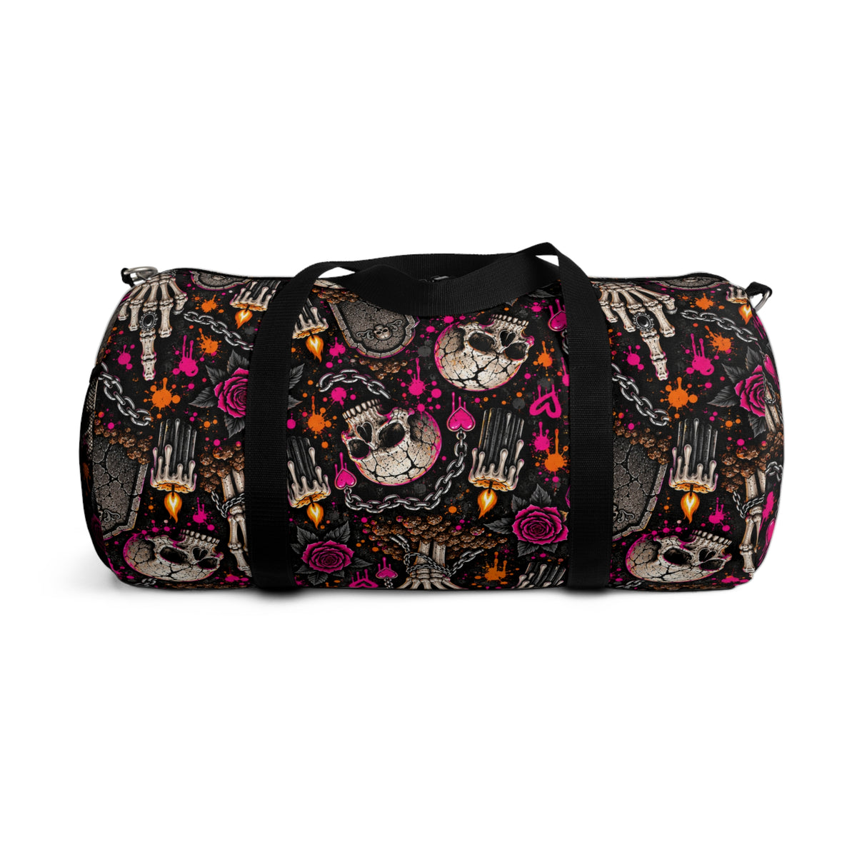 Dirt & Defiance Duffel Bag | Skull & Rose Halloween Travel Bag by Subbin4Sanity