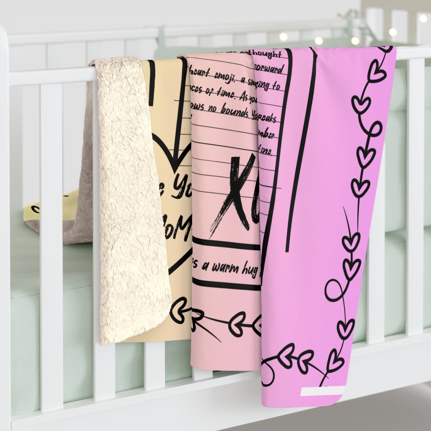 Custom Valentines Sherpa Fleece Blanket