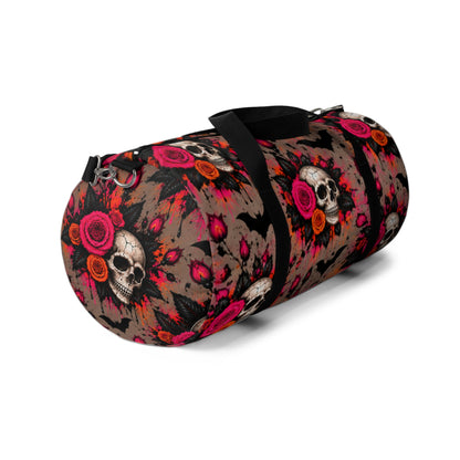 Deadly Blooms Duffel Bag | Skull & Rose Halloween Travel Bag by Subbin4Sanity