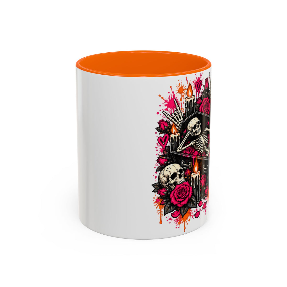 Dead & Unbothered Coffee Mug | Gothic Skeleton Ceramic Mug by Subbin4Sanity