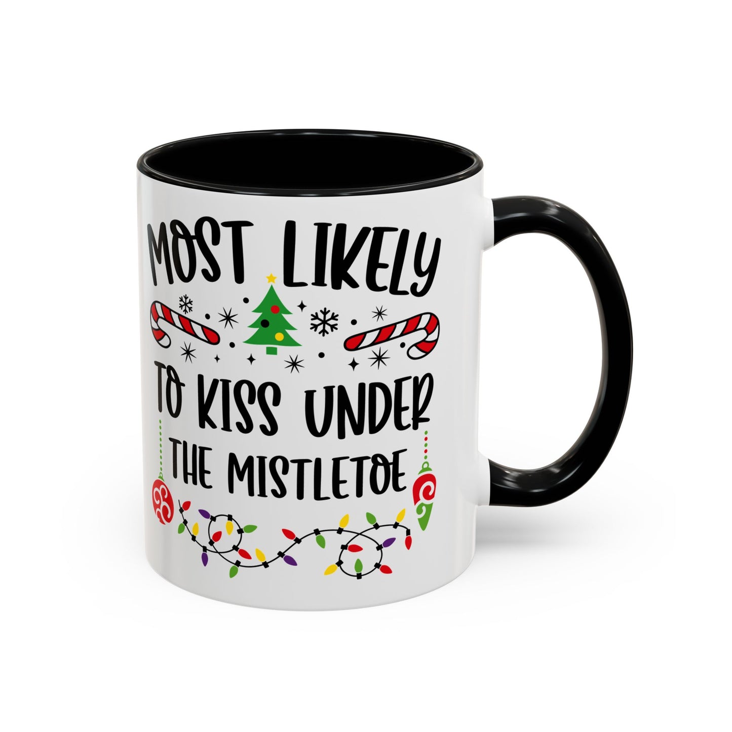 Christmas Coffee Mug, 11oz, "To kiss under the mistletoe"