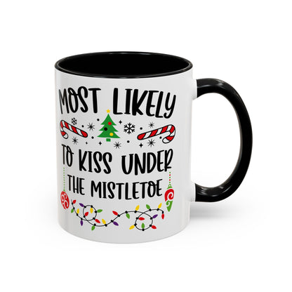 Christmas Coffee Mug, 11oz, "To kiss under the mistletoe"