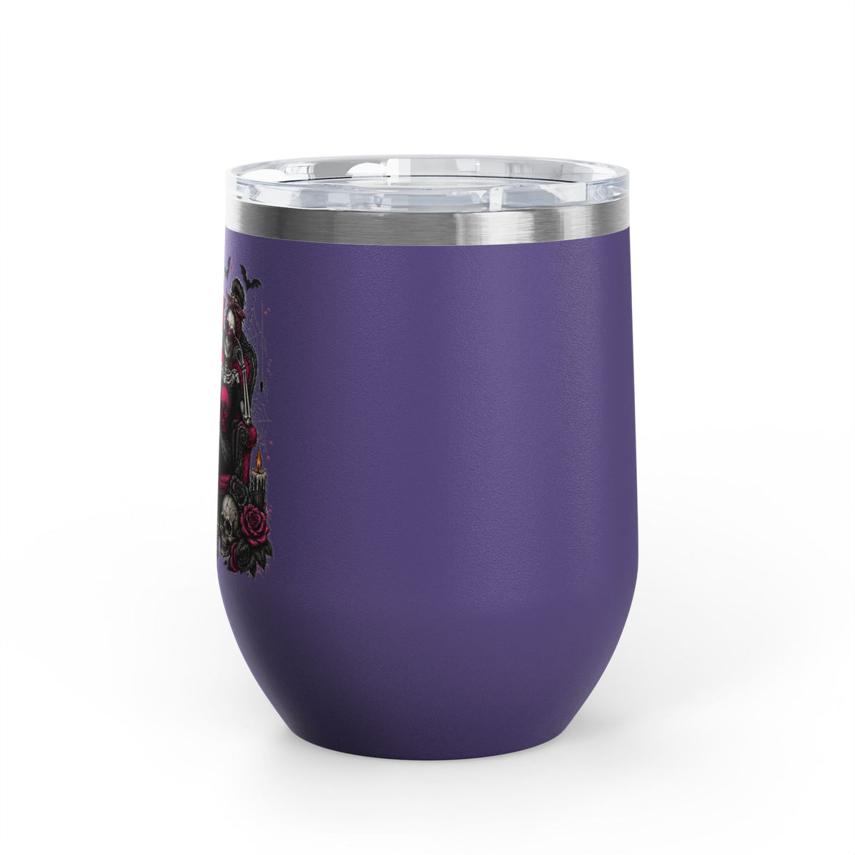 If Karma Needs Help, Call Me 12oz Wine Tumbler | Sarcastic Gothic Stainless Steel Cup by Subbin4Sanity