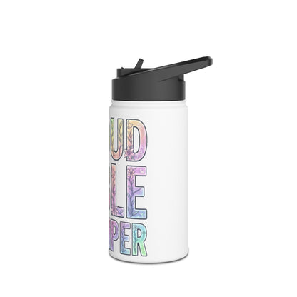 Proud Bible Thumper Pastel Rainbow Easter Faith Stainless Steel Water Bottle