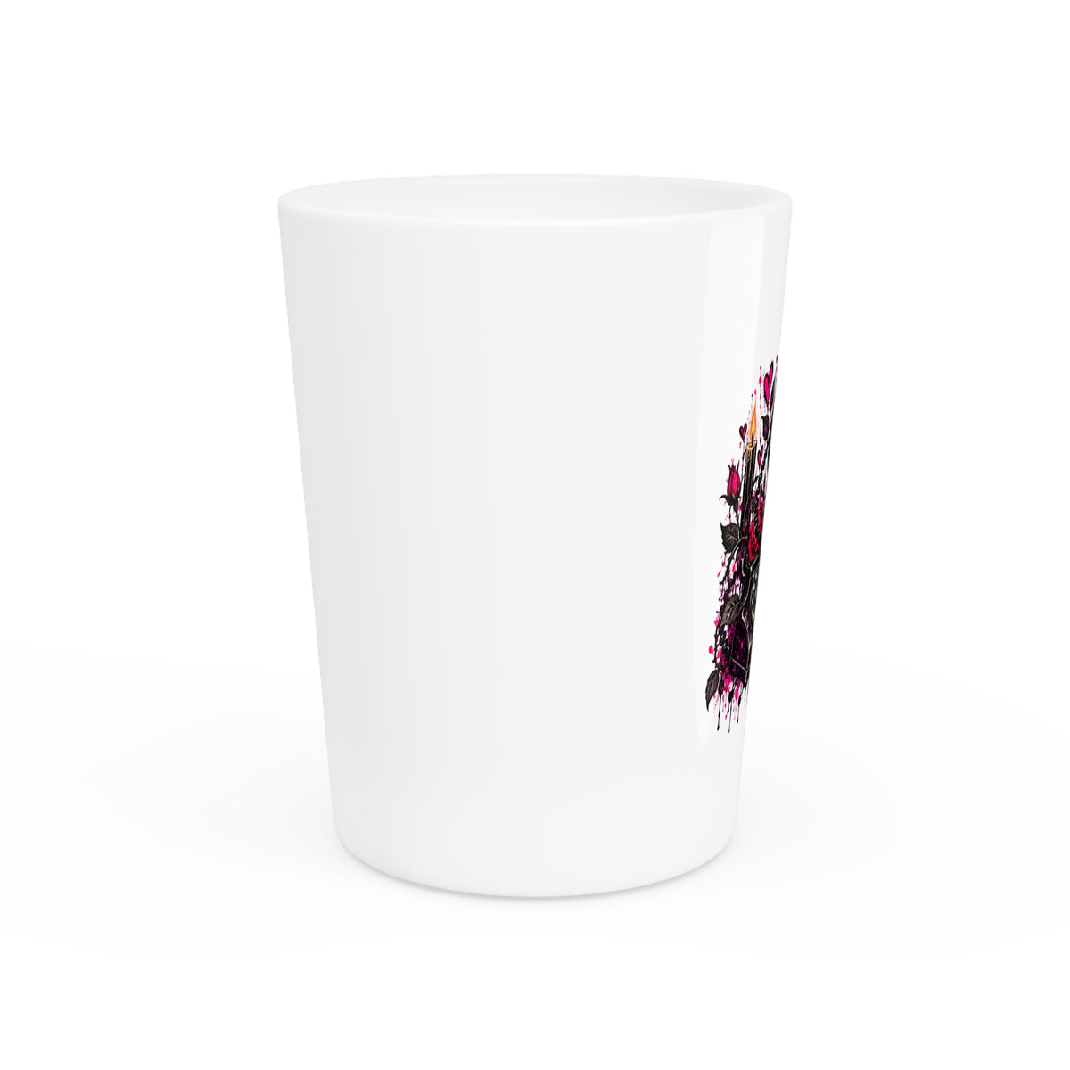 Karma’s Calling Shot Glass | Gothic Skull & Telephone Drinking Glass by Subbin4Sanity