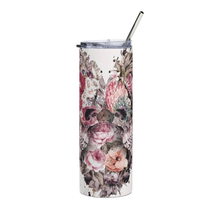 20oz Skinny Tumbler — Heart Skeleton Travel Cup