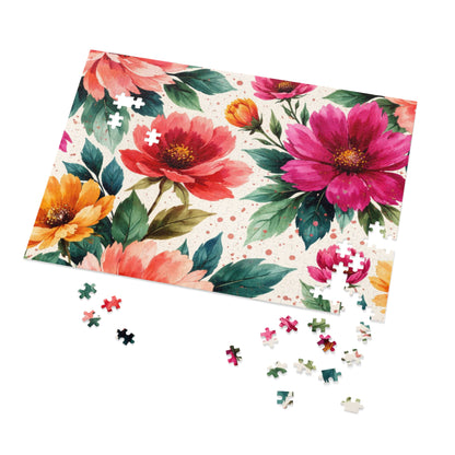 Electric Wildflower Garden Pattern – Puzzle & Tin Storage Box