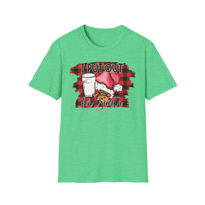 I Put Out For Santa Graphic T-Shirt | Funny Naughty Christmas Tee by Subbin4Sanity