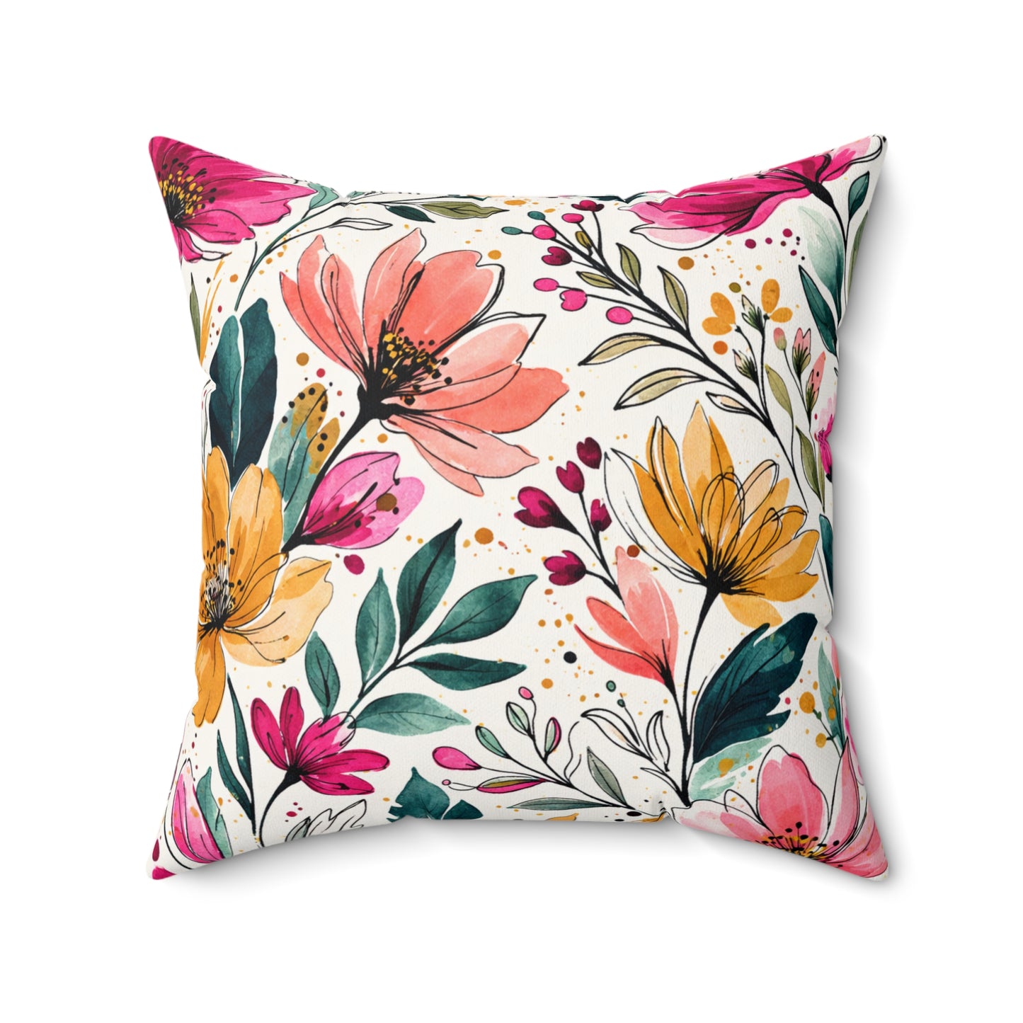 "She's A Wildflower Act Accordingly" - Double Sided Pillowcase & Pillow Insert