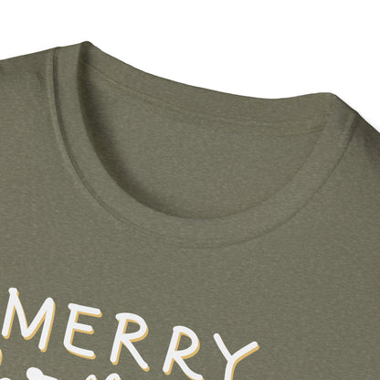 Merry Christmas Y’all Text Graphic T-Shirt | Southern Holiday Tee by Subbin4Sanity