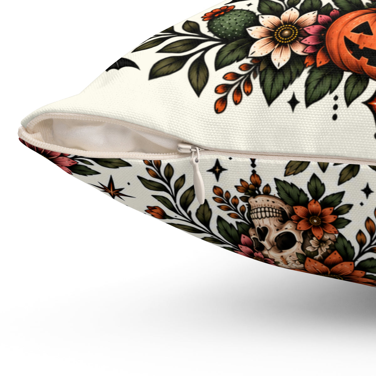 Some Flowers Need Sunlight, I Bloom After Dark + Crescent Blooms Double-Sided Pillowcase & Insert | Boho Halloween Throw Pillow by Subbin4Sanity