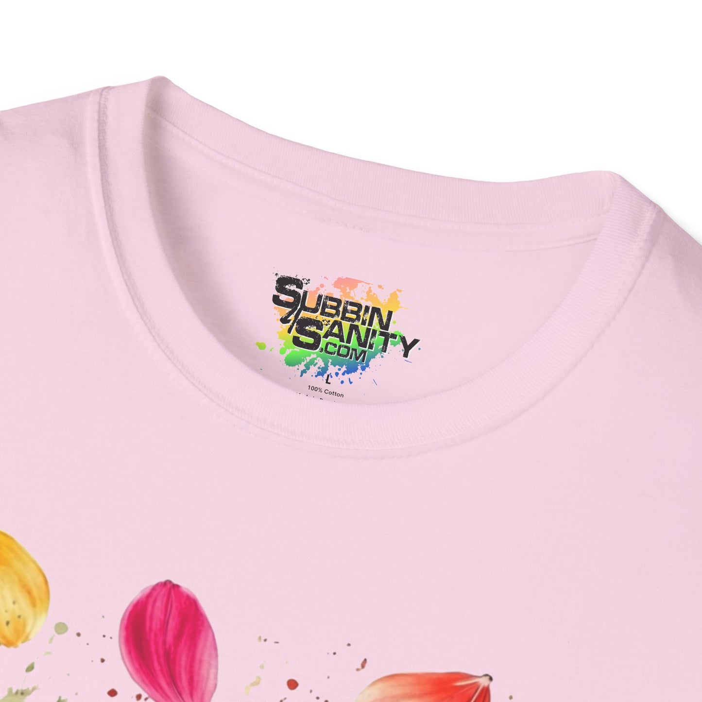 "Petals & Petty Energy" Unisex Soft Style T-Shirt