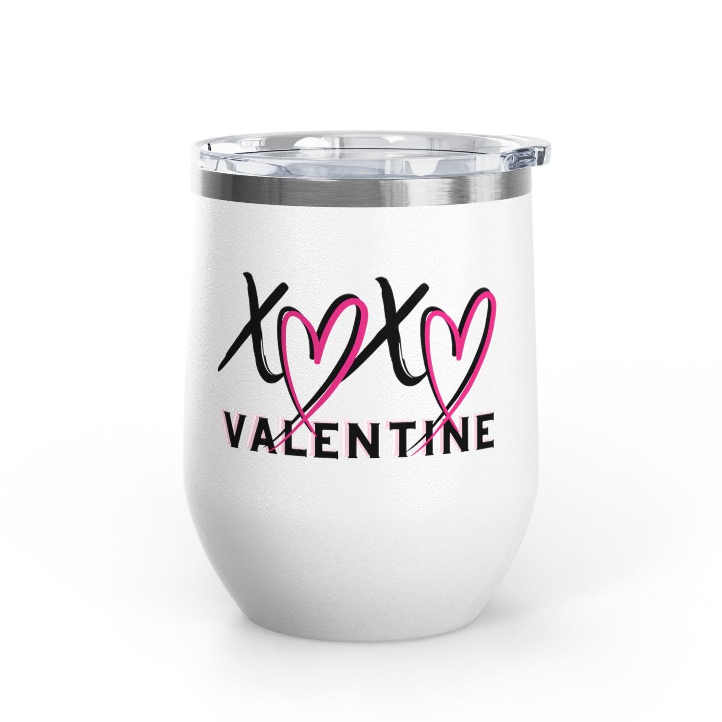 Valentine XOXO Hearts 12oz Wine Tumbler