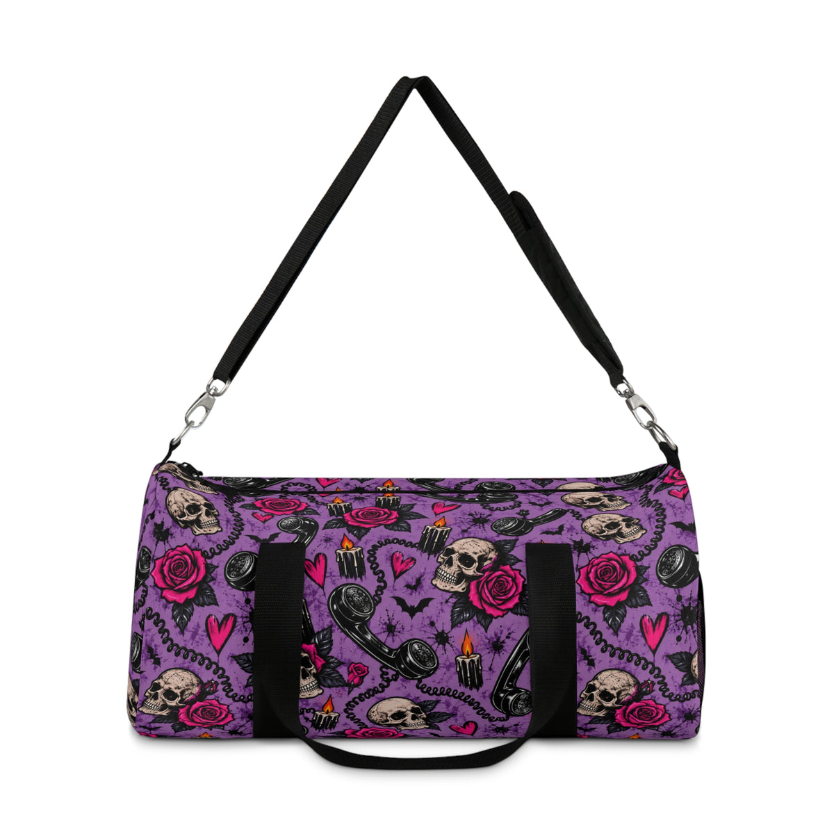 Karma’s Calling Duffel Bag | Skull & Rose Halloween Travel Bag by Subbin4Sanity