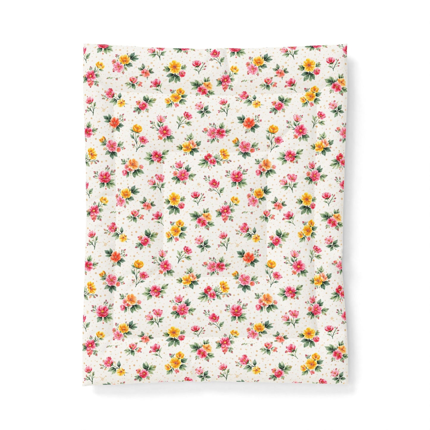 Wildflower Sprinkle Pattern – Splatter Bloom Collection – Comforter