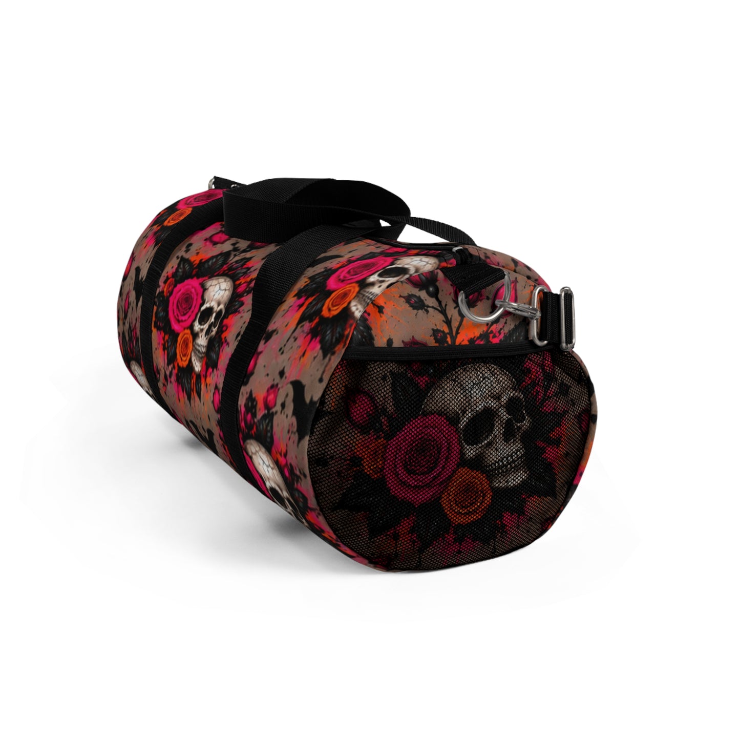 Deadly Blooms Duffel Bag | Skull & Rose Halloween Travel Bag by Subbin4Sanity