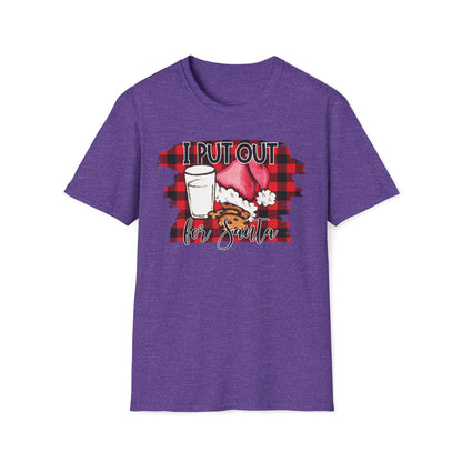 I Put Out For Santa Graphic T-Shirt | Funny Naughty Christmas Tee by Subbin4Sanity