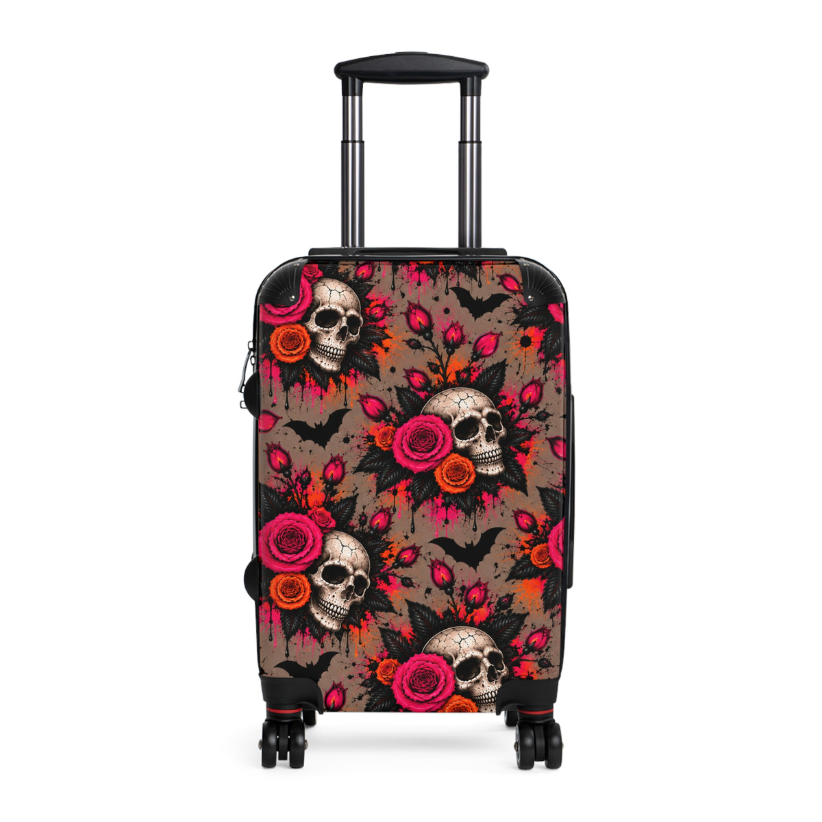 Deadly Blooms Suitcase | Skull & Rose Halloween Luggage by Subbin4Sanity
