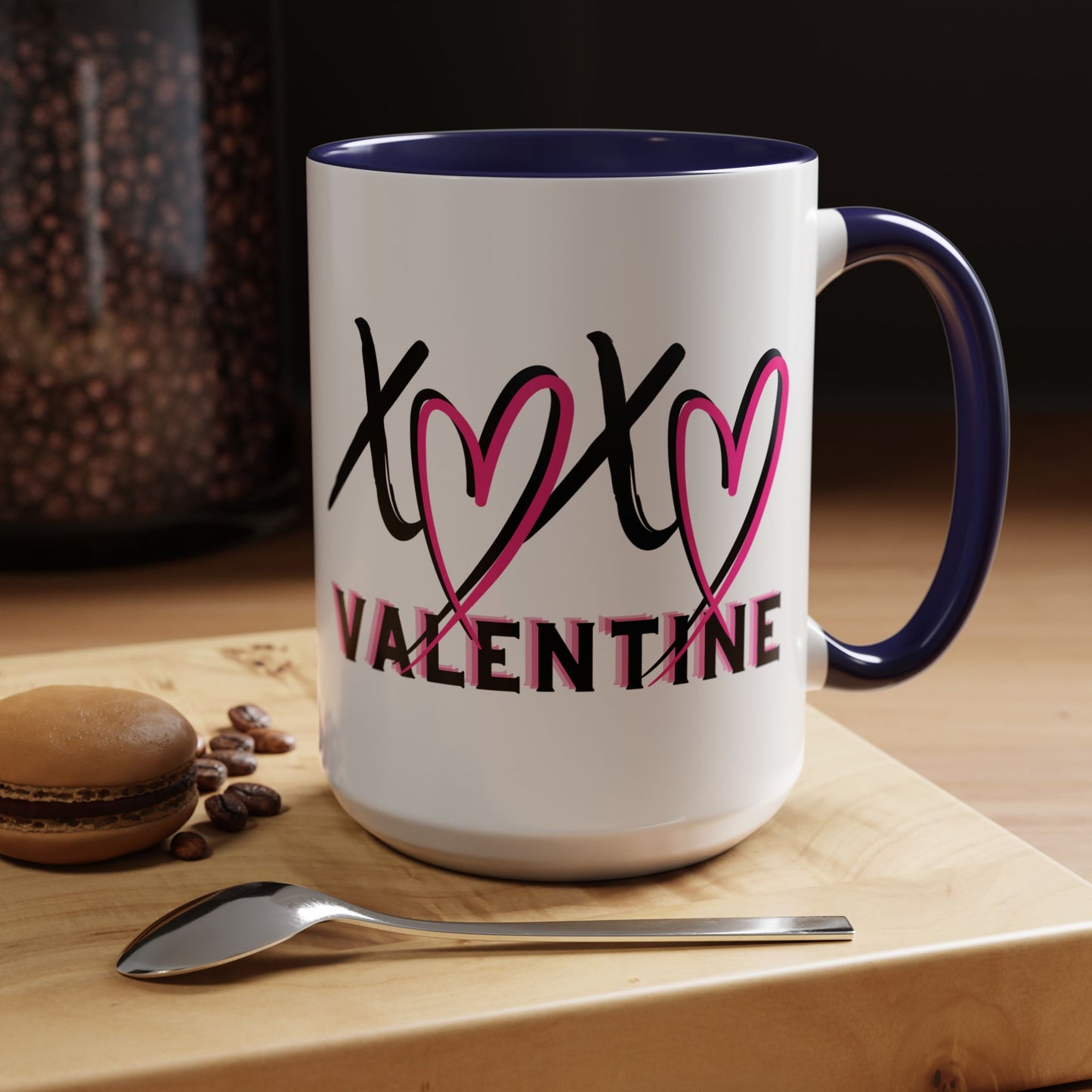 XOXO Valentine Accent Coffee Mug — 11oz & 15oz