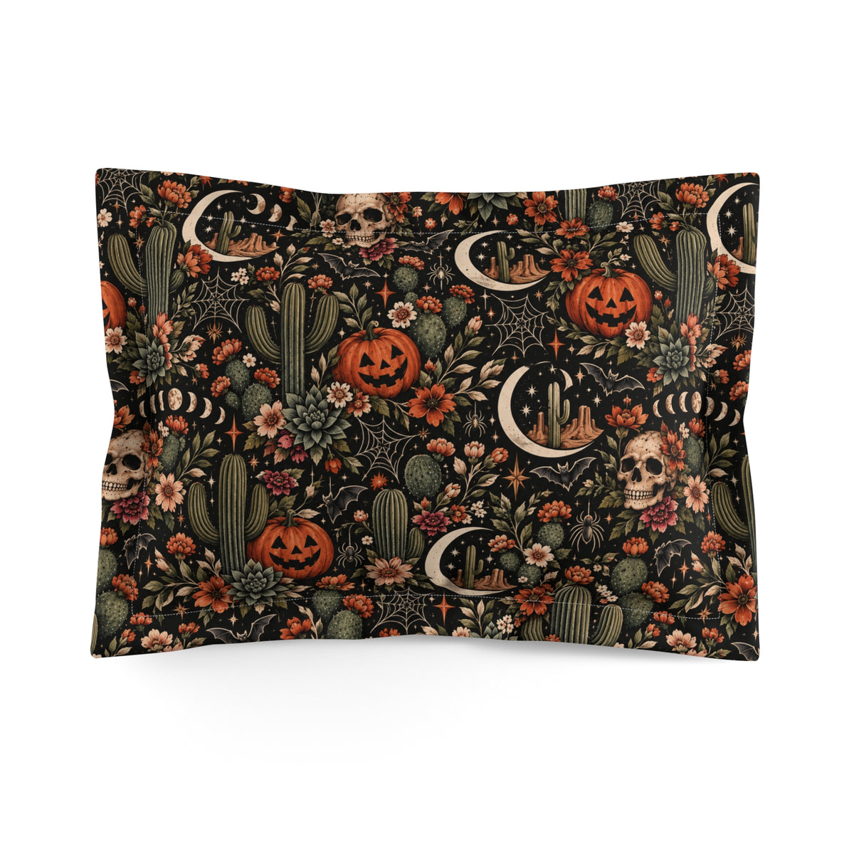 Desert Eclipse Pillow Sham | Boho Halloween Celestial Bedding by Subbin4Sanity