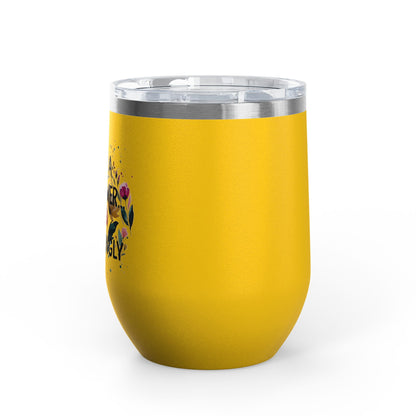 "She's A Wildflower Act Accordingly" - 12oz Insulated Wine Tumbler