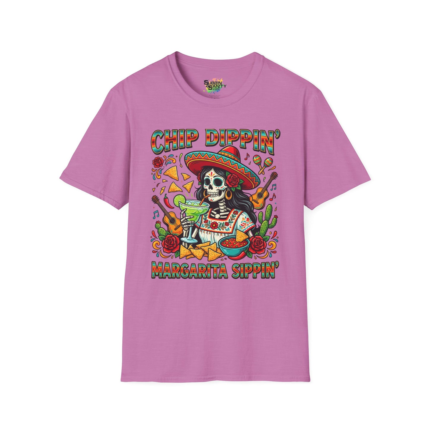 "Chip Dippin Margarita Sippin" (Square) | Unisex Softstyle T-Shirt
